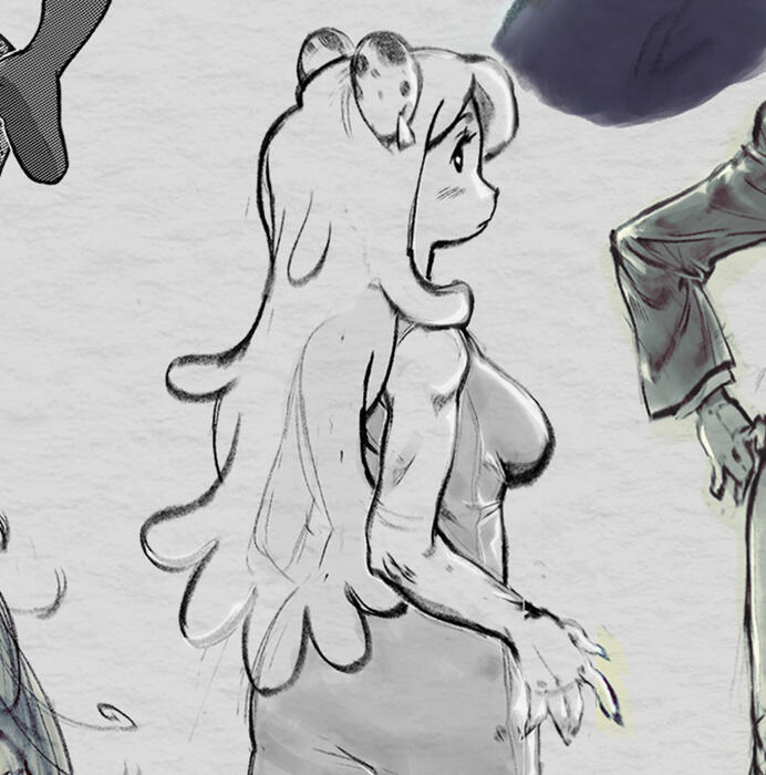 Rendered Sketch Halfbody 20€